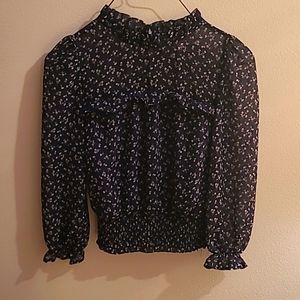 Professional mesh floral shirt